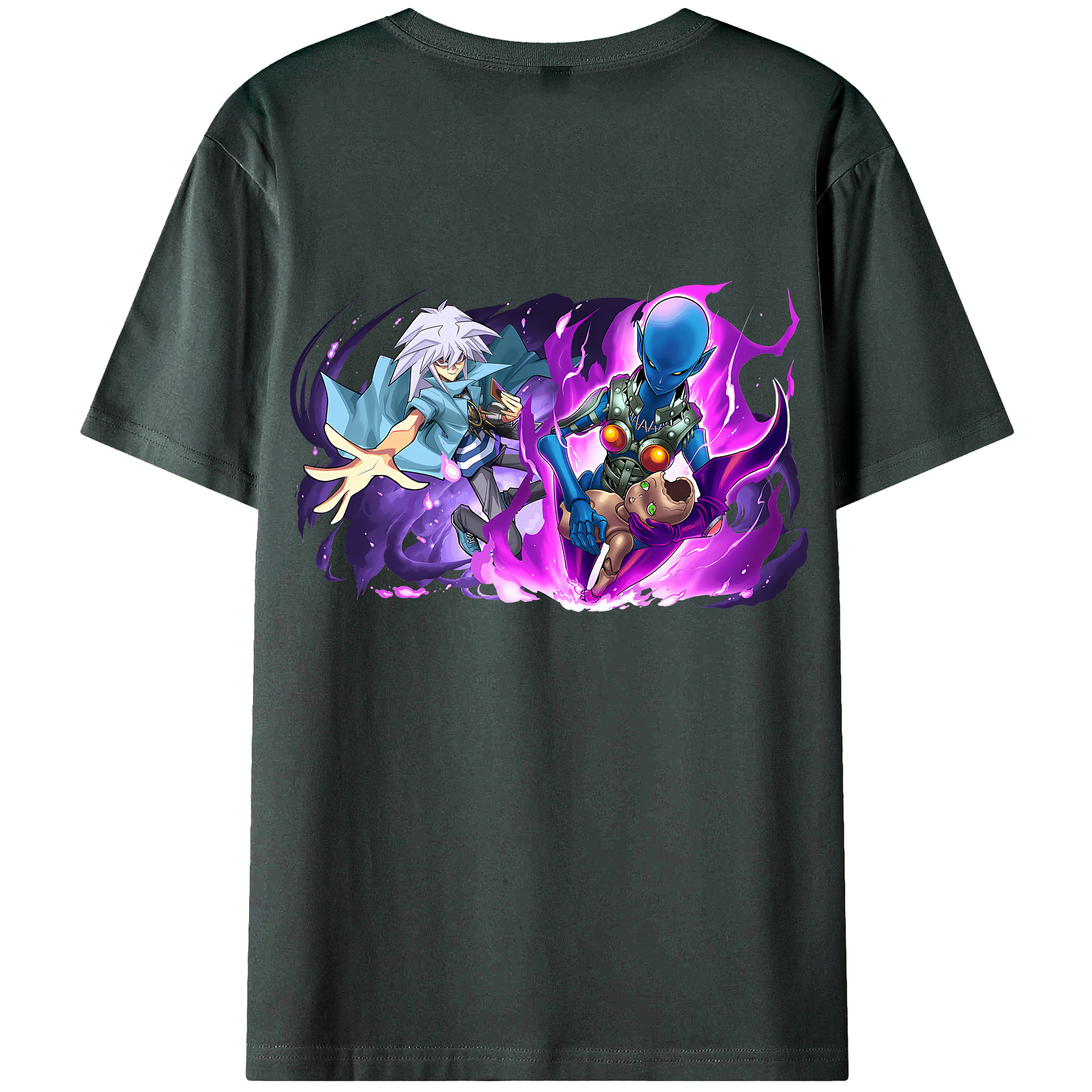 （画像用） 遊☆戯☆王 Yu-Gi-Oh! 綿100％ メンズ半袖Tシャツ（バックプリント） 通気性